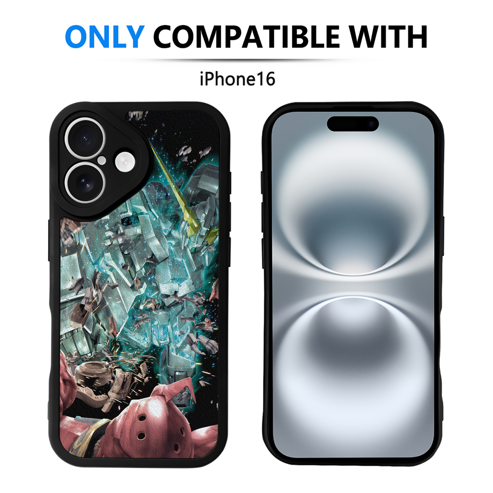 （画像用） 機動戦士ガンダム Mobile Suit Gundam 【iPhone 16シリーズ対応】シリコンスマホケース（レザー調） 材質：シリコン